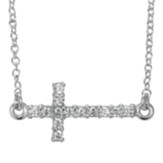 Sideways Cross Necklace