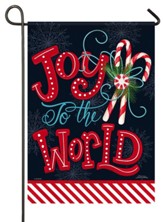 Joy To The World, Candy Cane, Small Flag