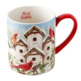 Cardinal Birdhouse, 14 oz. Mug in Gift Box