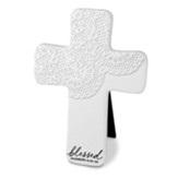 Blessed, Num 6:24, Textured Lace Tabletop Cross