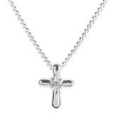 Petal Cross Silver Plated Necklace