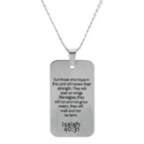 Isaiah 40:31 Dog Tag Necklace