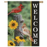 Fence Post Cardinals Flag, Large