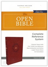 The KJV Open Bible, Comfort Print--soft leather-look, burgundy - Slightly Imperfect