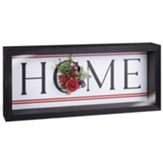 Home With Flowers Box Framed Art