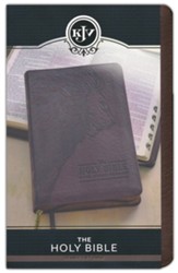 KJV Deluxe Gift Bible--soft leather-look, brown (indexed) with zipper
