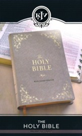 KJV Deluxe Gift Bible--soft leather-look, pearlescent taupe (indexed)