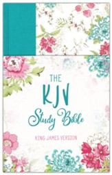 KJV Study Bible--hardcover with floral design