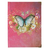 Be Still Journal, Hardcover, Pink Butterfly