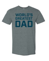 World's Greatest Dad Shirt, Gray, XX-Large