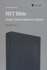 NET Bible, Single-Column Reference, Comfort Print , Leathersoft, Black - Slightly Imperfect
