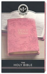 KJV Gift & Award Bible--soft leather-look, light pink