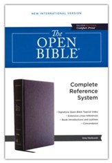 NIV Open Bible, Comfort Print--hardcover, gray - Slightly Imperfect