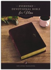 NLT Devotional Bible for Men--soft leather-look, dark brown