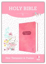 NLT Infant Bible New Testament--soft leather-look, pink