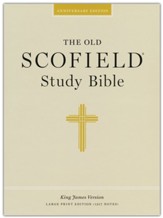 The Old Scofield Study Bible, KJV, Large Print Edition Genuine Leather Burgundy, Indexed - Imperfectly Imprinted Bibles