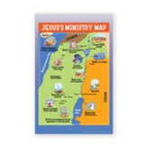 Jesus Ministry Map Laminated Poster, 11x17