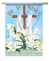 Easter Morning, He Is Risen Flag, Large