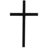 Metal Wall Cross, Black