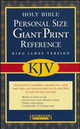 KJV Reference Bible, Personal-Sized,  Giant Print -  Imitation Leather, Burgundy