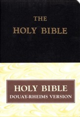 Douay-Rheims Bible, Genuine Leather, Black