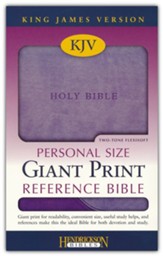 The KJV Personal-Size Giant-Print  Reference Bible, Lilac/Violet Flexisoft