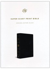 ESV Super Giant-Print Bible--genuine leather, black