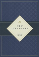 ESV New Testament--soft leather-look, brown/walnut with portfolio design