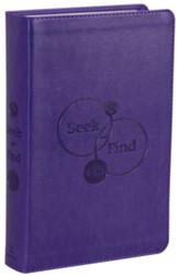ESV Seek and Find Bible--soft leather-look, purple