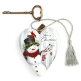 Merry Christmas Snowman Art Heart