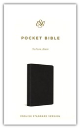 ESV Pocket Bible--soft leather-look, black