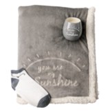 You are My Sunshine Giftset, Sherpa Blanket, Candle and Socks