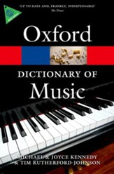 The Oxford Dictionary of Music, 6th Ed.
