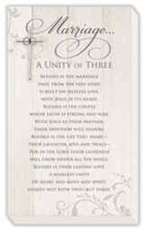 Marriage... A Unity of Three Plaque