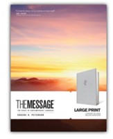 The Message Large Print Edition,  Deluxe Lavender Linen  Hardcover