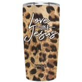 Love Like Jesus Tumbler, Leopard Print