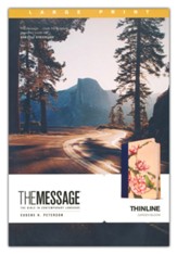 The Message Thinline, Large Print (LeatherLike, Garden Bloom), LeatherLike, Garden Bloom