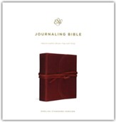 ESV Journaling Bible (Natural Leather, Brown, Flap with Strap) - Slightly Imperfect