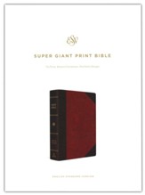 ESV Super Giant Print  Bible--imitation leather, brown/cordovan