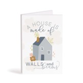 A House Is Made of Walls And Beams Wooden Keepsake Card