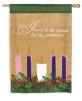 Jesus Is The Reason For The Season Flag, Large