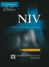 NIV Clarion Reference Bible, calf split leather, black