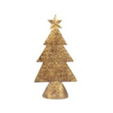 Gold Punched Metal Christmas Tree, Small