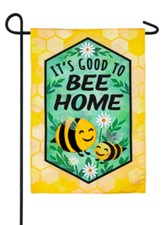 Good to Bee Home, Garden Linen Flag, Small