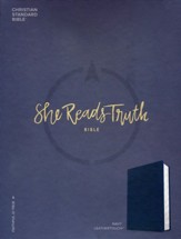 CSB She Reads Truth Bible, Navy LeatherTouch  - Slightly Imperfect