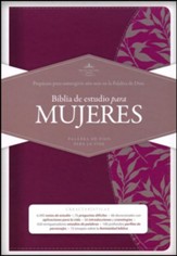 Biblia de estudio para mujeres RVR 1960, simil piel vino con indice (Study Bible for Women, LeatherTouch Burgandy with Index)