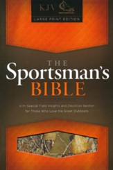 KJV Sportsman's Large-Print  Bible--mothwing camouflage