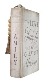 Love Of Family Faux Book with Blessing Bead