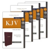 KJV Thinline Bible, Leathersoft Burgundy, 4 Pack