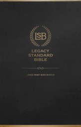 Legacy Standard Bible: Large Print Wide Margin, Paste-Down, Black, Cowhide - Imperfectly Imprinted Bibles